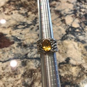 Effy Citrine Ring size 8 sterling silver
